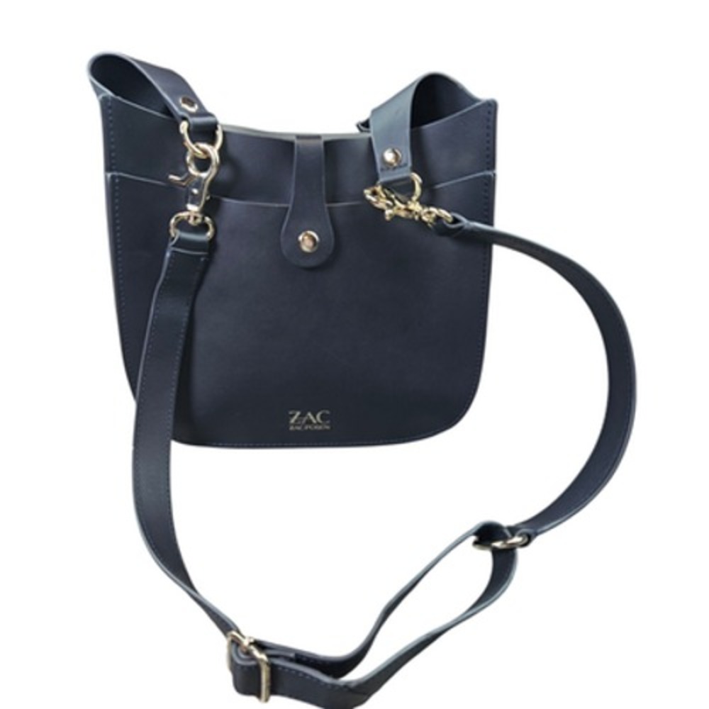 ZAC Zac Posen Crossbody Bag Womens Leather Gold Hardware‎ Shoulder Purse Handbag